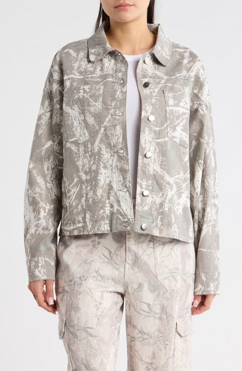 Camo Cropped Utility Jacket