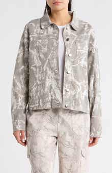 Thread & Supply Camo Cropped Utility Jacket