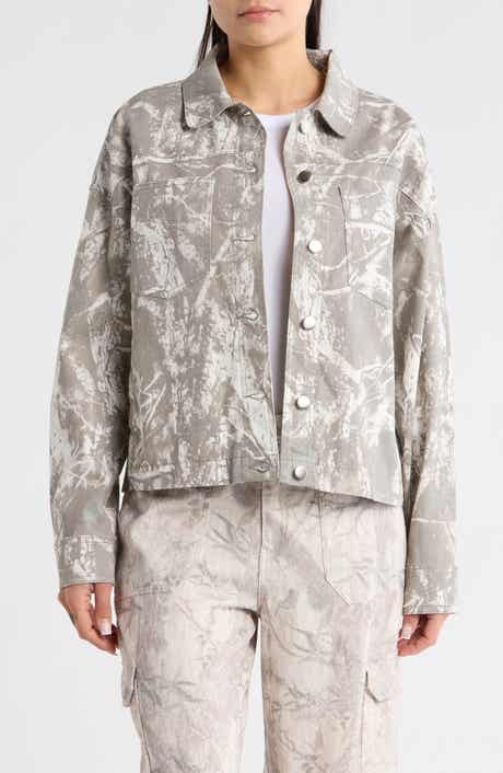 Thread & Supply Camo Cropped Utility Jacket