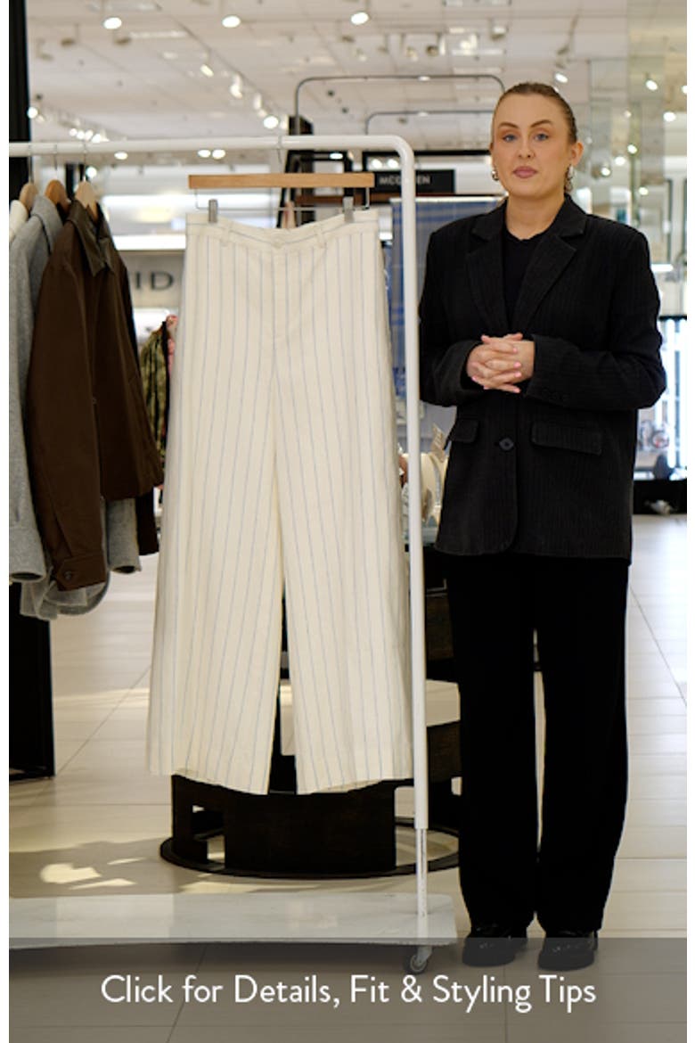 Lauren Ralph Lauren Stripe Linen Wide Leg Pants (Women) | Nordstrom