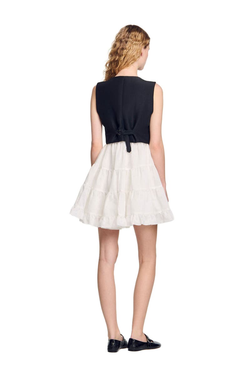 SANDRO Two-tone mini dress, Alternate, color, 