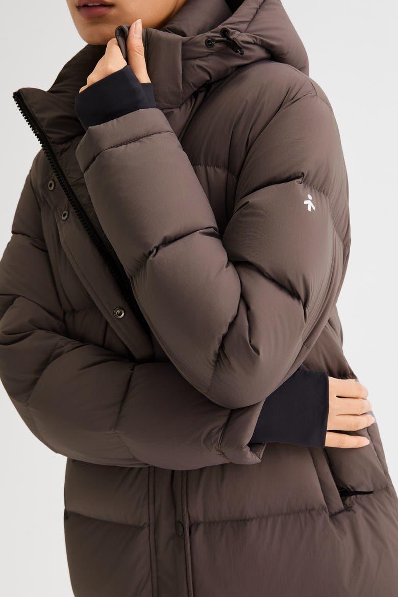 Puff-O® Long Down Puffer Jacket, Alternate, color, Coffee