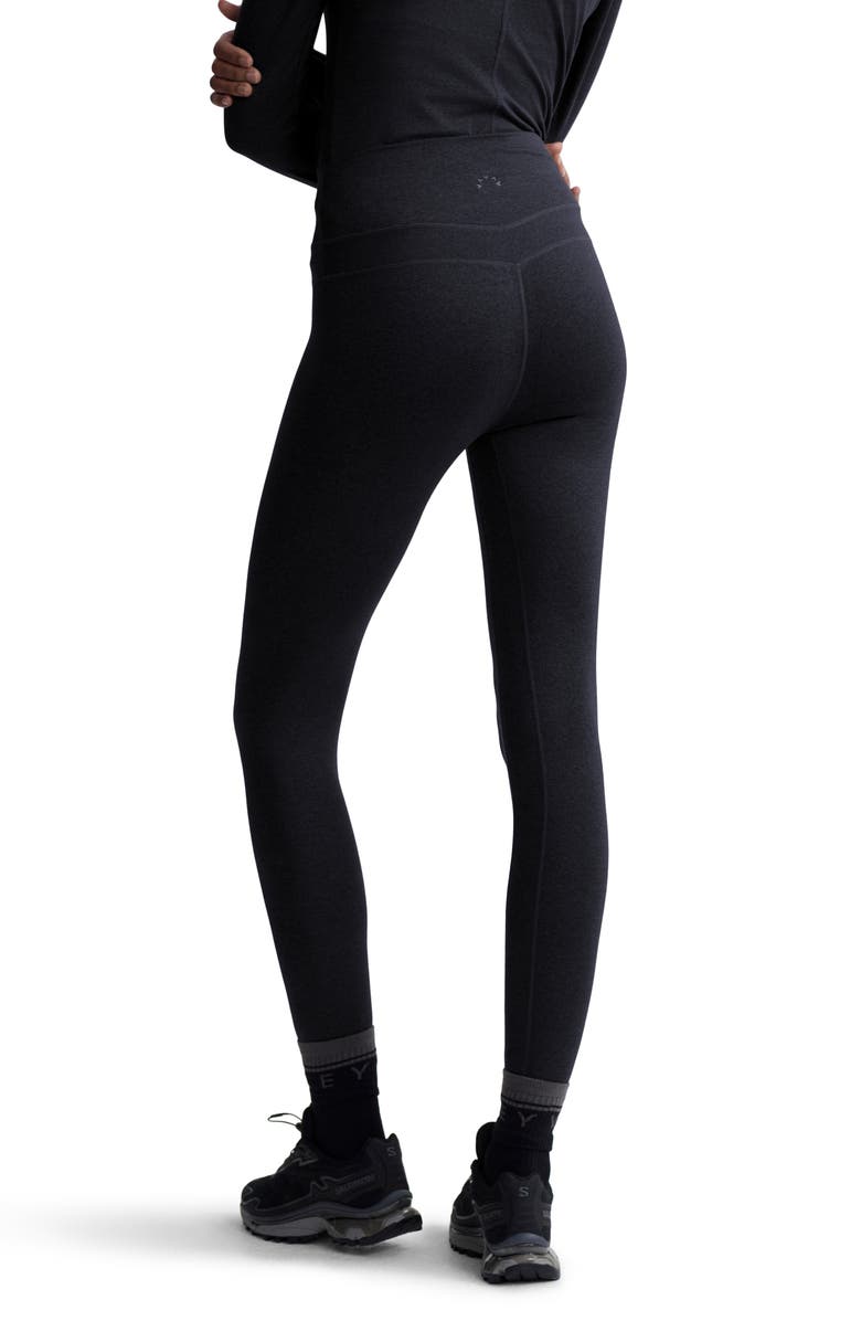 Varley Always Warm Super High Waist Base Layer Leggings, Alternate, color, Black Marl