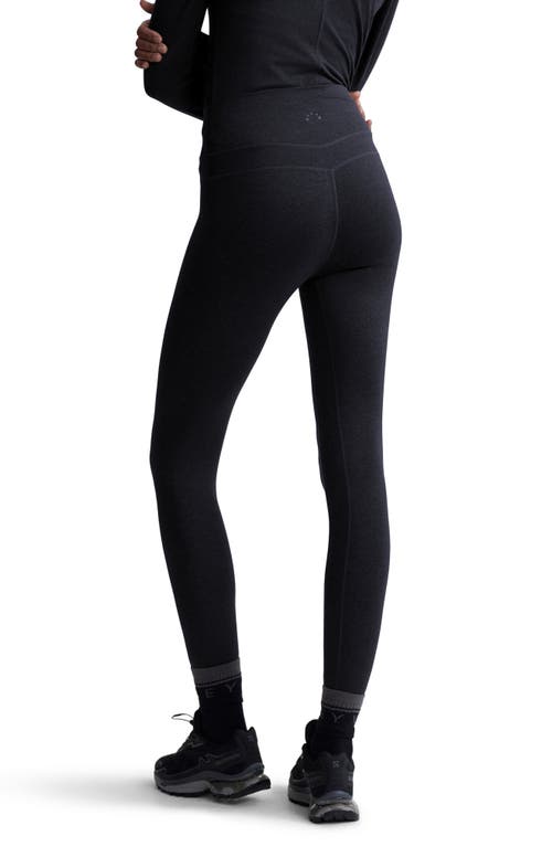 Varley Always Warm Super High Waist Base Layer Leggings In Black Marl