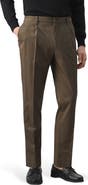 MANGO Pleated Cotton Straight Leg Pants