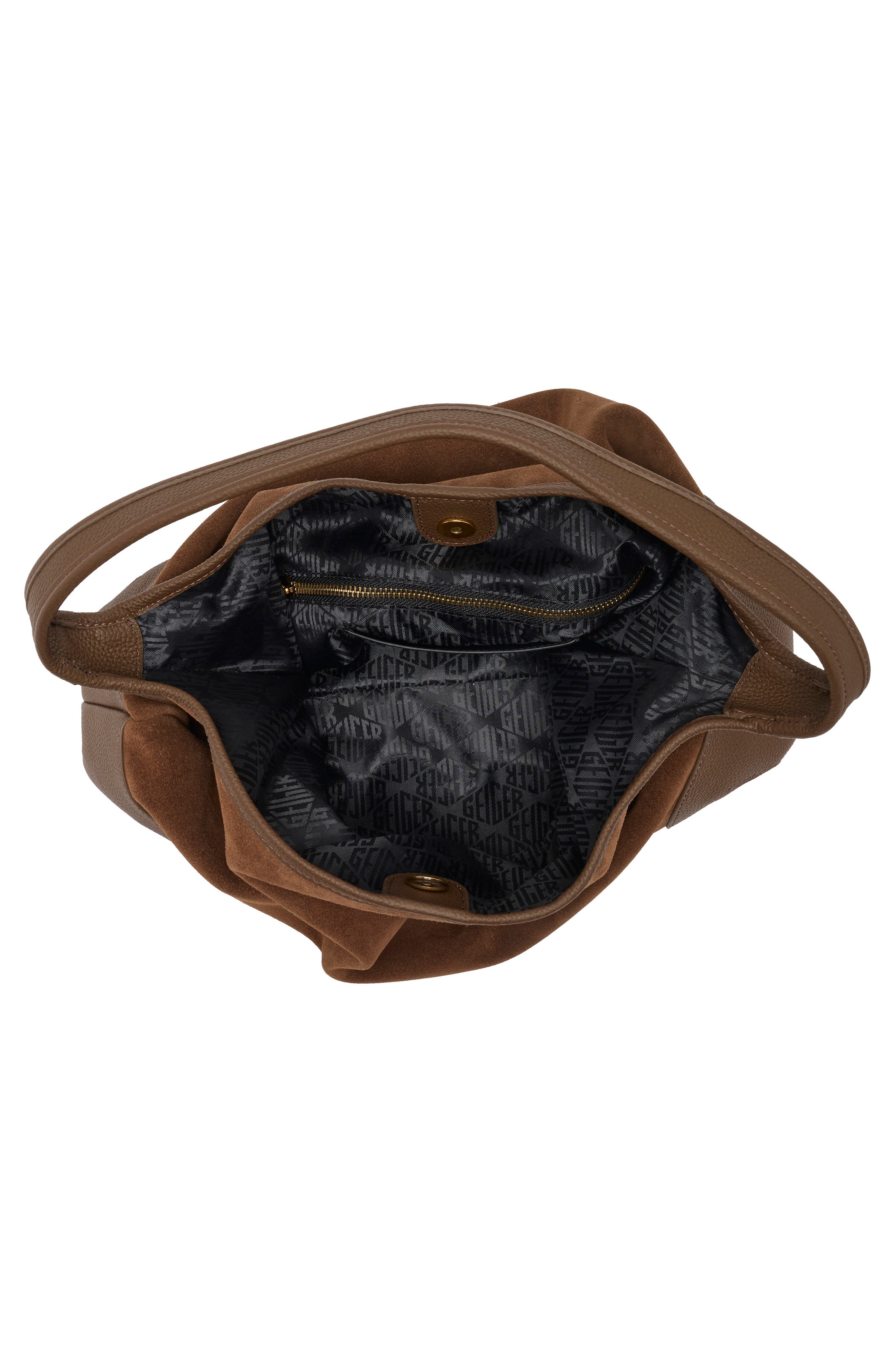 Balham Slouch Large Leather Hobo, Alternate, color, BROWN