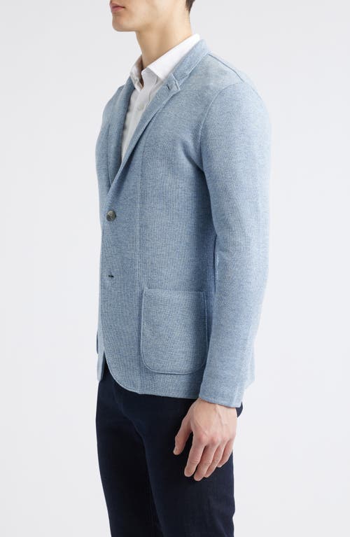 Emanuel Berg Premium Merino Wool Swacket Sport Coat In Bright Blue