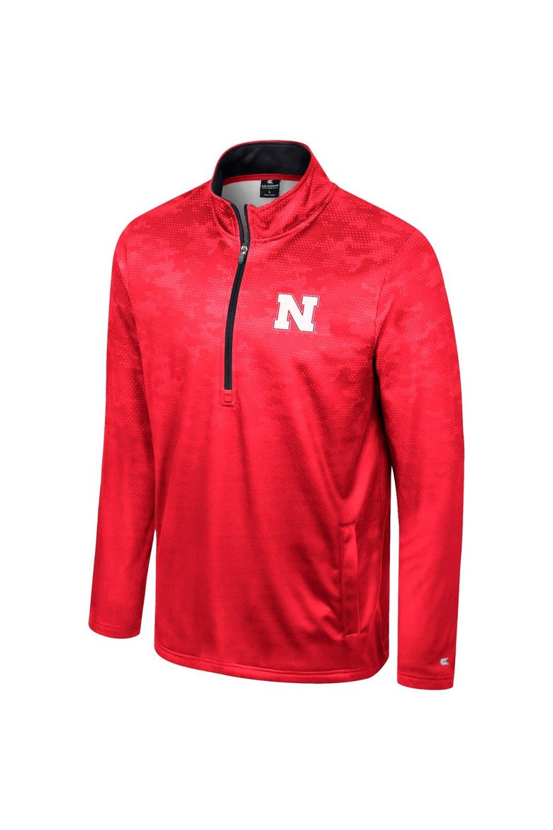Men's Colosseum  Scarlet Nebraska Huskers The Machine Half-Zip Jacket, Alternate, color, Scarlet