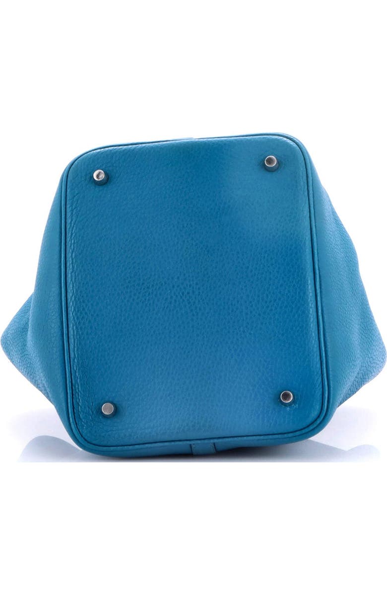 Pre-Owned Hermes Picotin Lock Bag Clemence MM, Alternate, color, Bleu Izmir