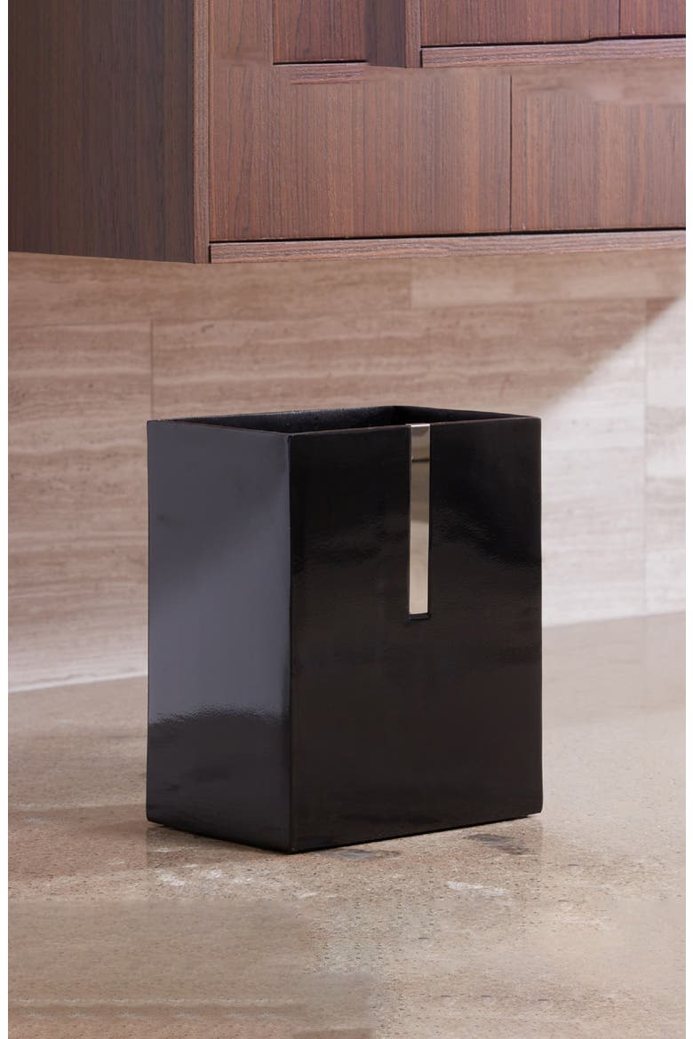 Houston Street Waste Basket, Alternate, color, BLACK