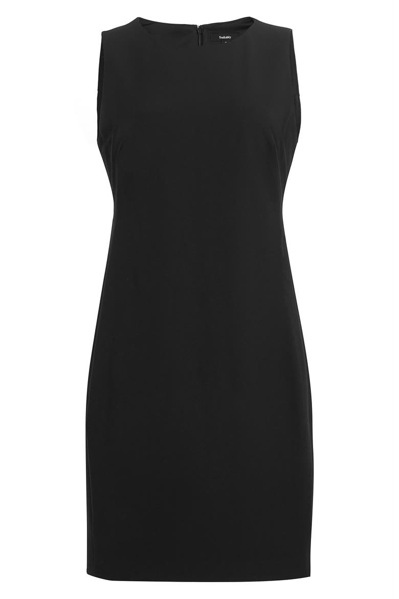 Intro Sheath Dress, Alternate, color, BLACK