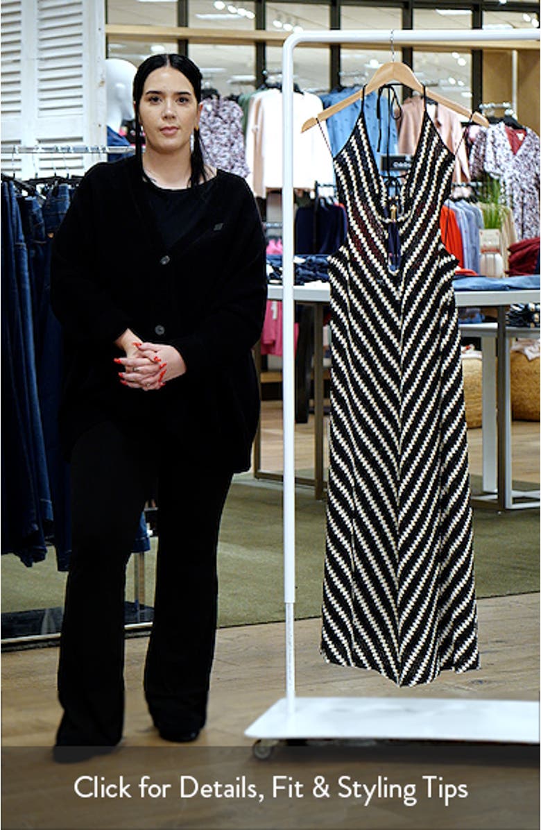 Rosala Stripe Knit Halter Maxi Dress, sales video thumbnail