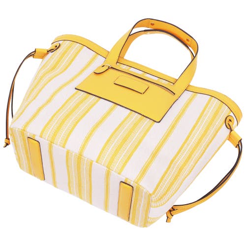 Tommy Bahama Canvas Stripe Large Tote In Yellow