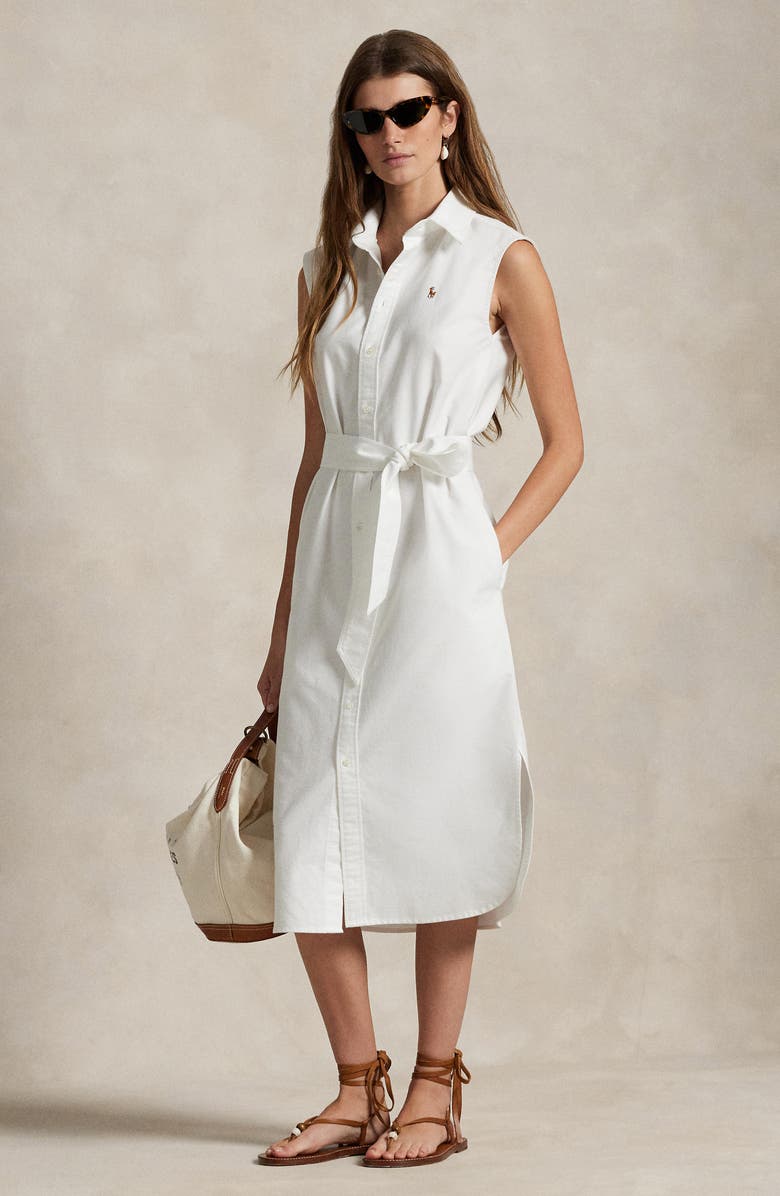 Sleeveless Cotton Shirtdress