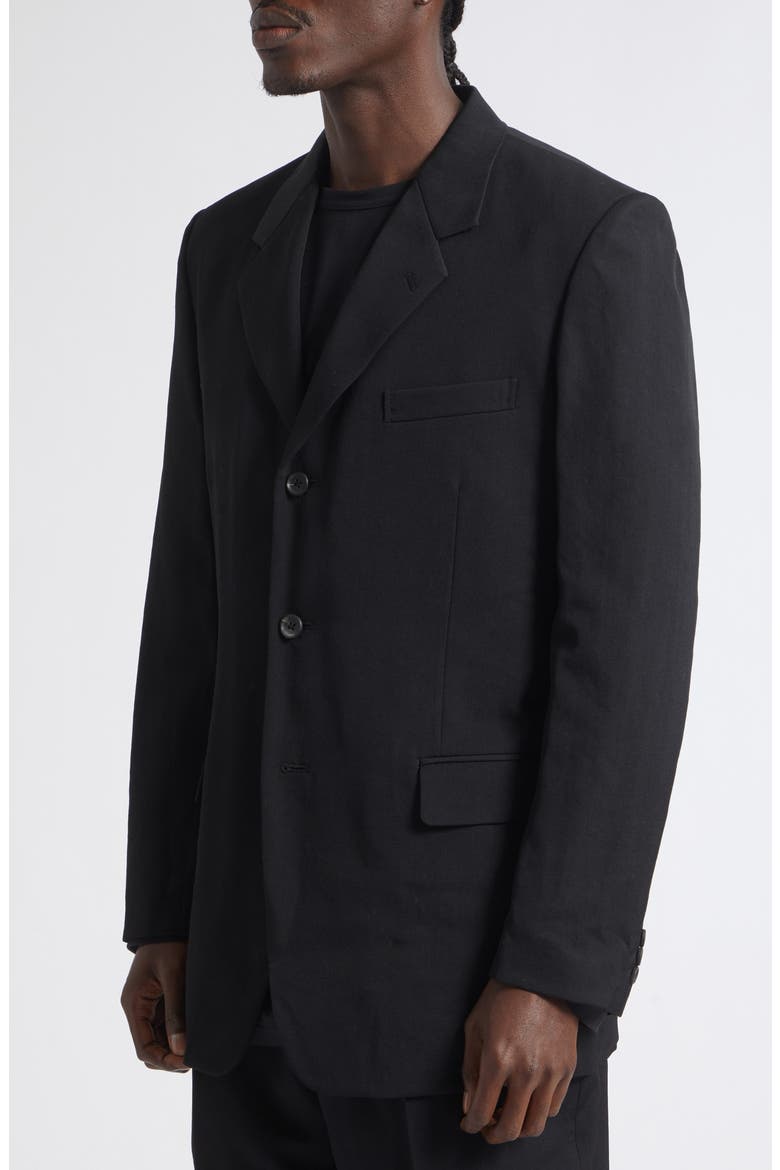 Gabardine Single Breasted Sport Coat, Alternate, color, BLACK