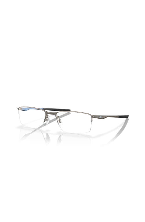 Oakley 56mm Rectangle Optical Glasses In Metallic
