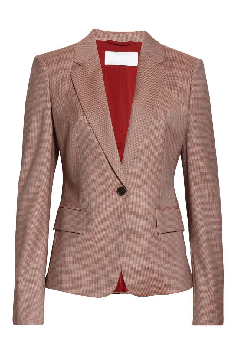 Jaxtina Check Wool Jacket, Alternate, color, SPICE FANTASY