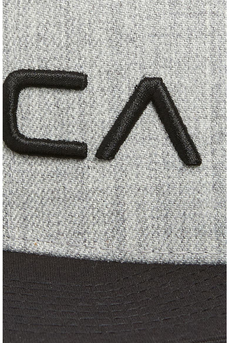 Twill Snapback Baseball Cap, Alternate, color, HEATHER GREY/ BLACK