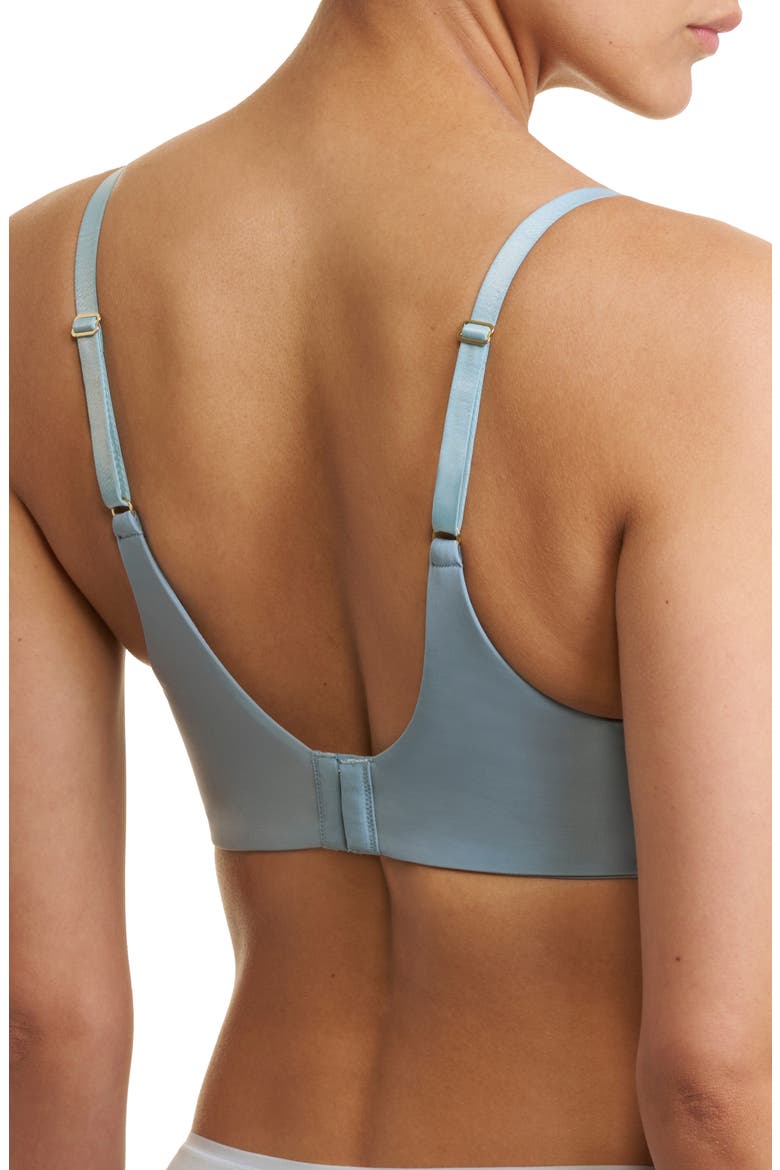 Love Lace Back Smoothing Plunge T-Shirt Bra, Alternate, color, SUCCULENT/ SKY GREEN
