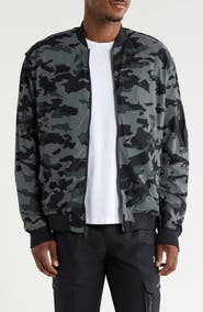 Under Armour Camo Print Mesh Bomber Jacket