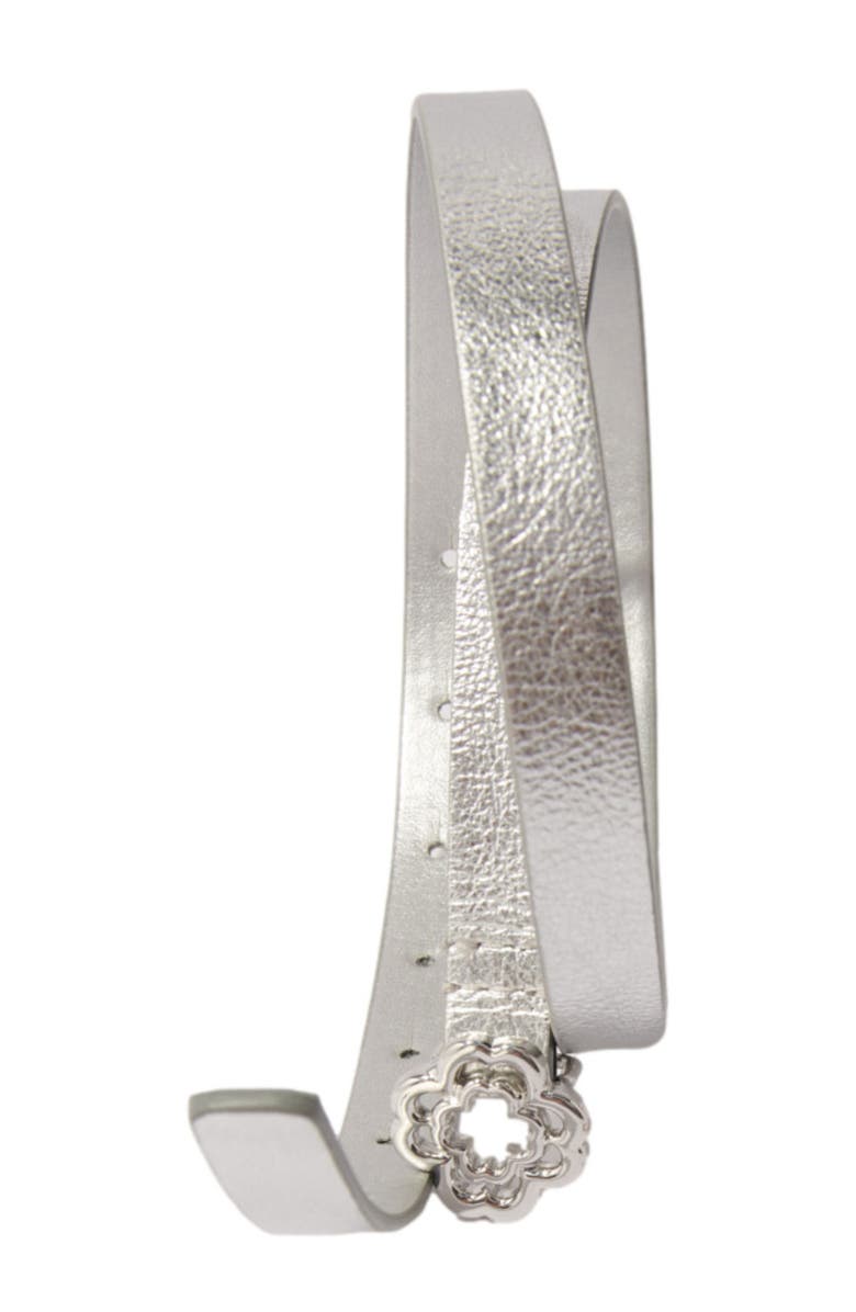 maje Slim belt with Clover buckle, Alternate, color, Silver