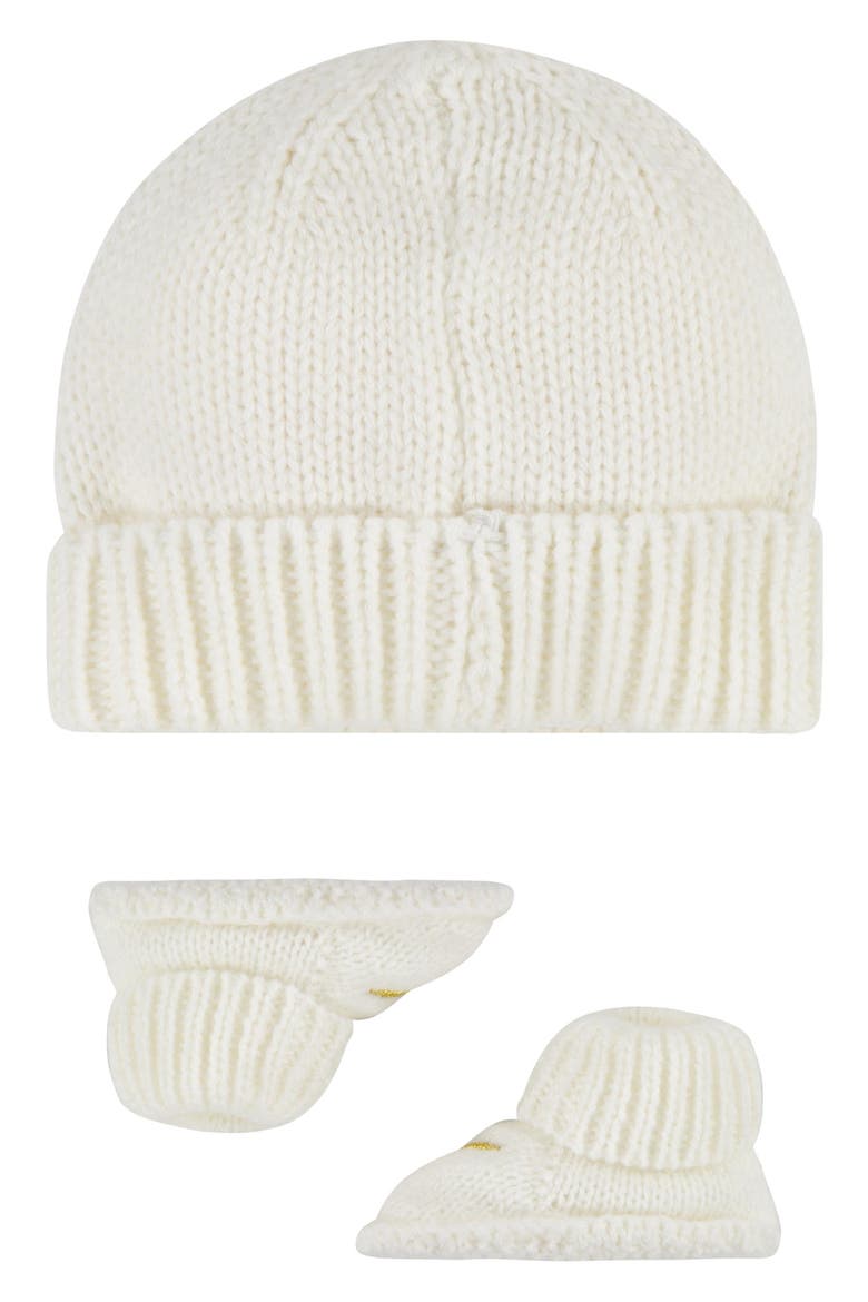 Cable Knit Beanie & Booties Set, Alternate, color, SAIL