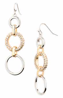 Cara Linear Loop Drop Earrings