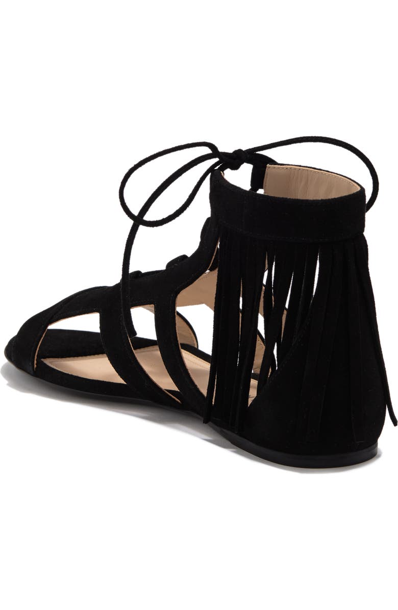 Longchamp Ghillie Lace Tassel Sandal, Alternate, color,