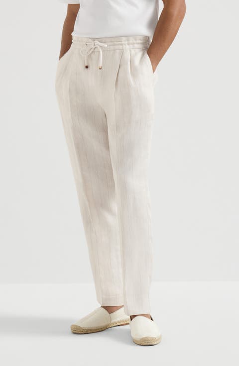 Chalk stripe chevron trousers
