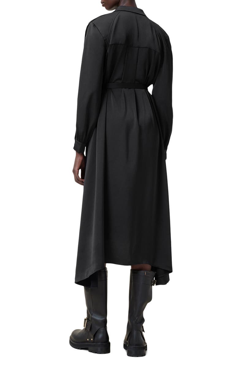 AllSaints Lexi Long Sleeve High-Low Shirtdress, Alternate, color,