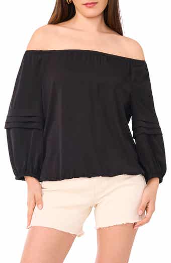 Vince Camuto Pleat Sleeve Off the Shoulder Top