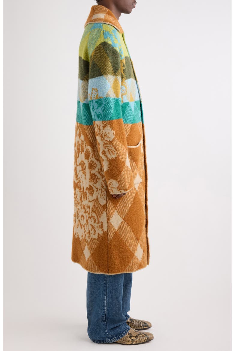 Masan Long Cardigan, Alternate, color, RUST