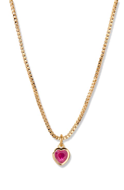 Mackenzie Birthstone Heart Pendant Necklace