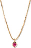 Brook and York Mackenzie Birthstone Heart Pendant Necklace