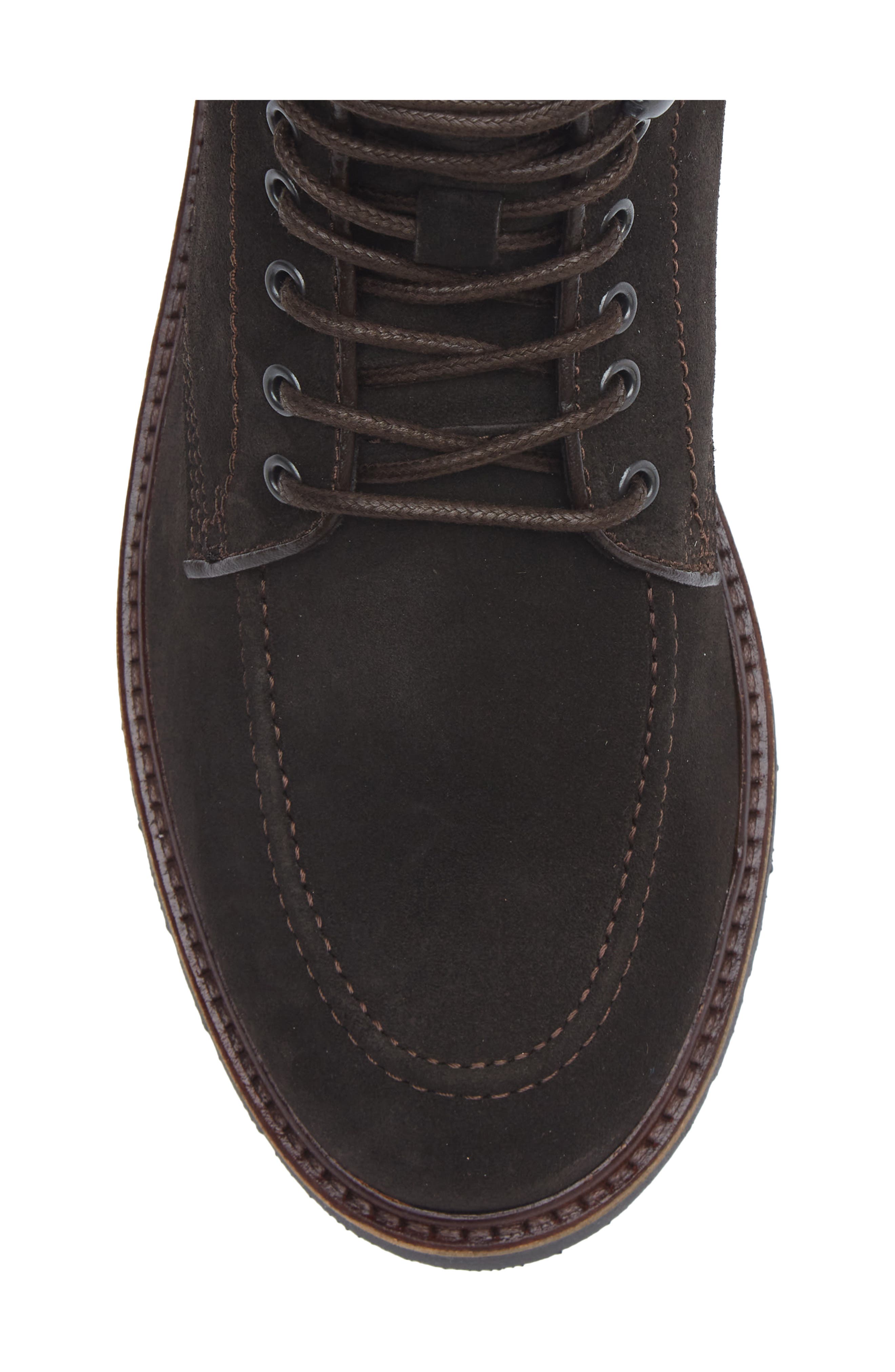 Jacinto Leather Boot, Alternate, color, DARK BROWN SUEDE