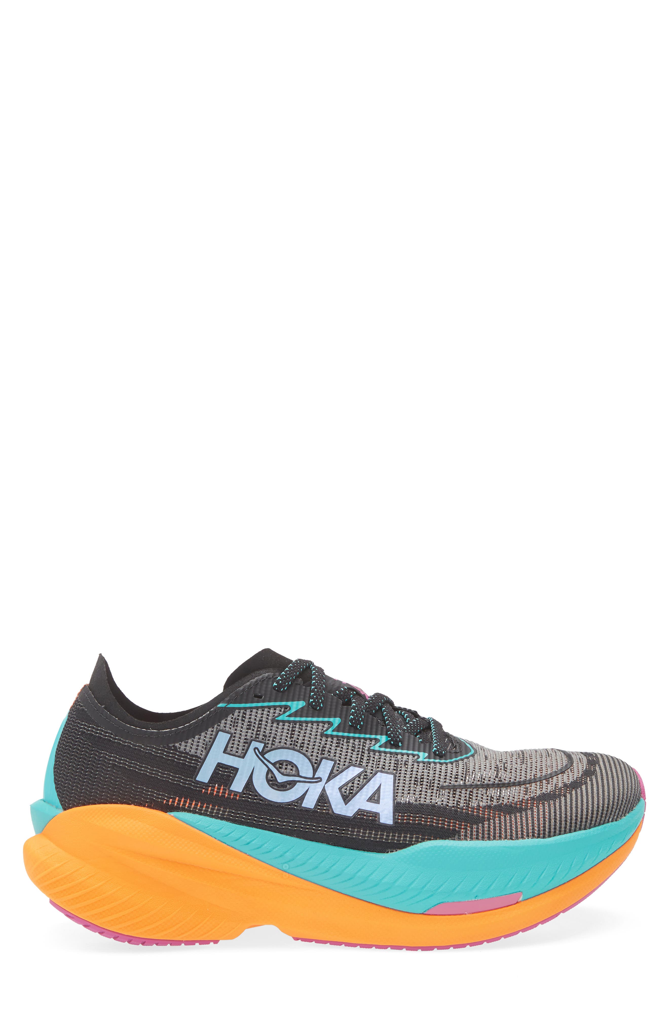 HOKA Mach X 2 Running Shoe, Alternate, color, Black / Electric Aqua