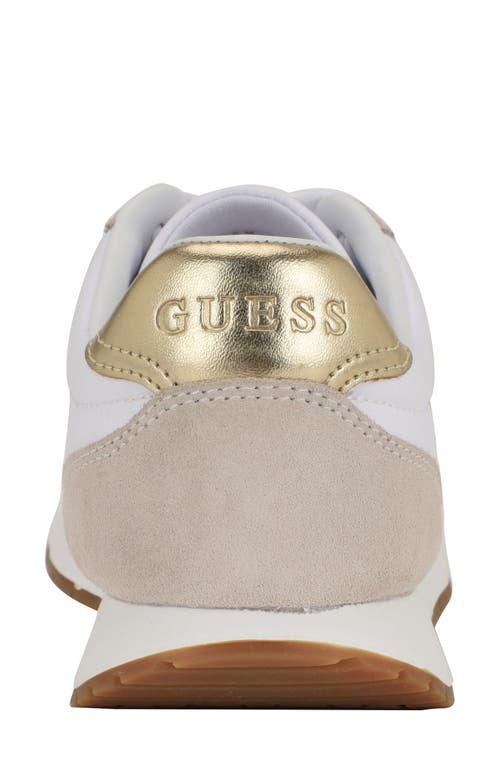 Guess Joggin 2 Low Top Sneaker In White/beige