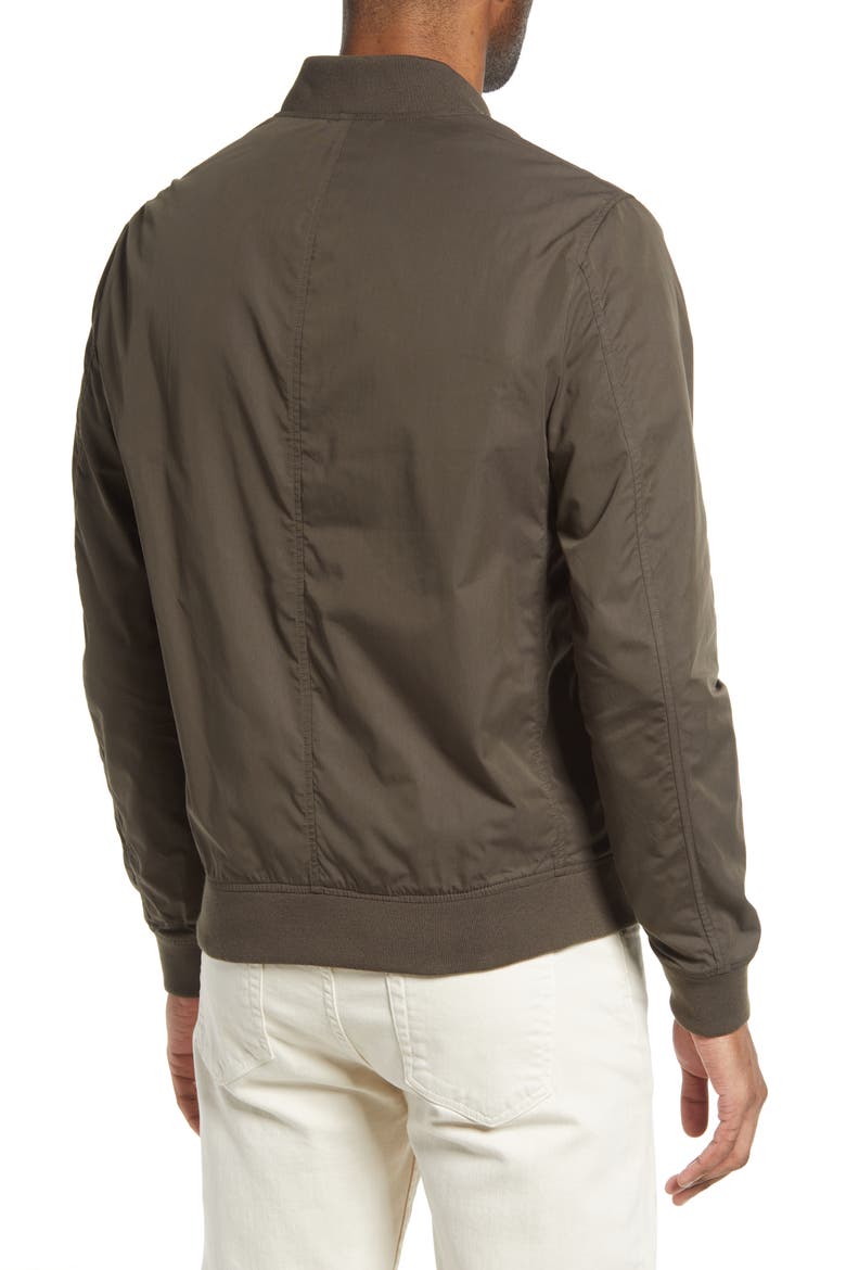 Udan Slim Fit Bomber Jacket, Alternate, color, MILITARY GREEN