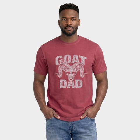 Goat Dad Distressed Garment Dyed T-Shirt