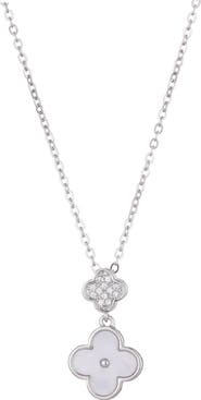 Adornia CZ Clover Pendant Necklace