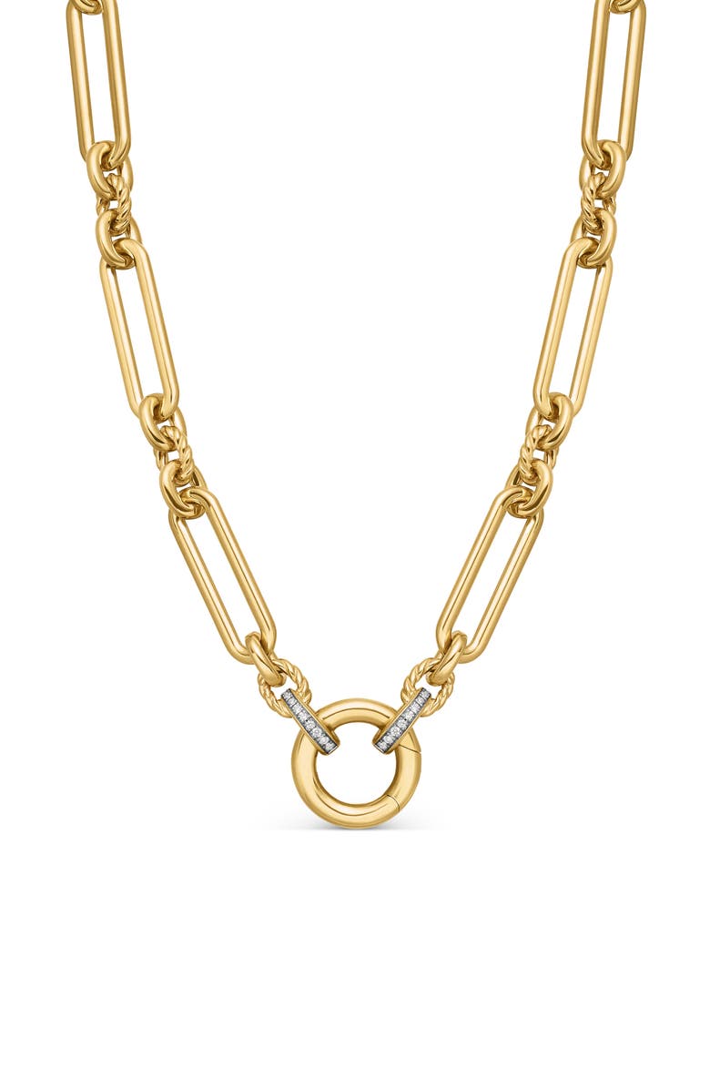 David Yurman Lexington Chain Necklace in 18K Yellow Gold with Diamonds, Alternate, color, Diamond/ Yellow Gold