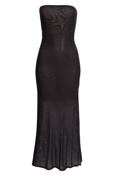 Delora Embellished Strapless Dress