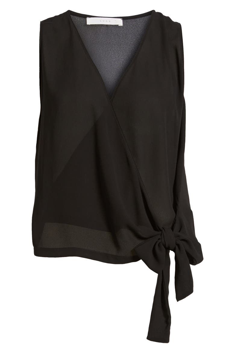 Wrap Tank, Alternate, color, BLACK