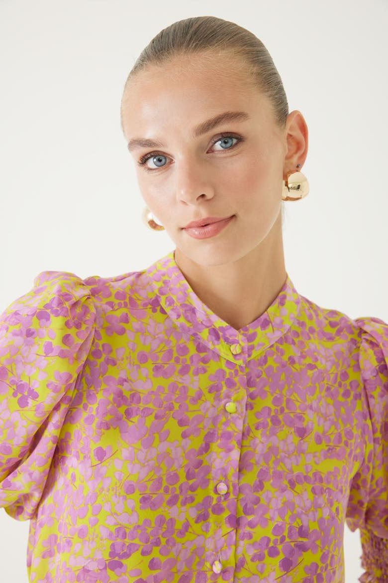 Isla Balloon Sleeve Shirt, Main, color, MULTI COLOR