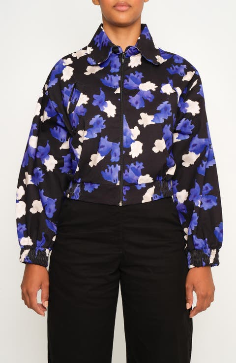 Citadel Floral Stretch Cotton Bomber Jacket