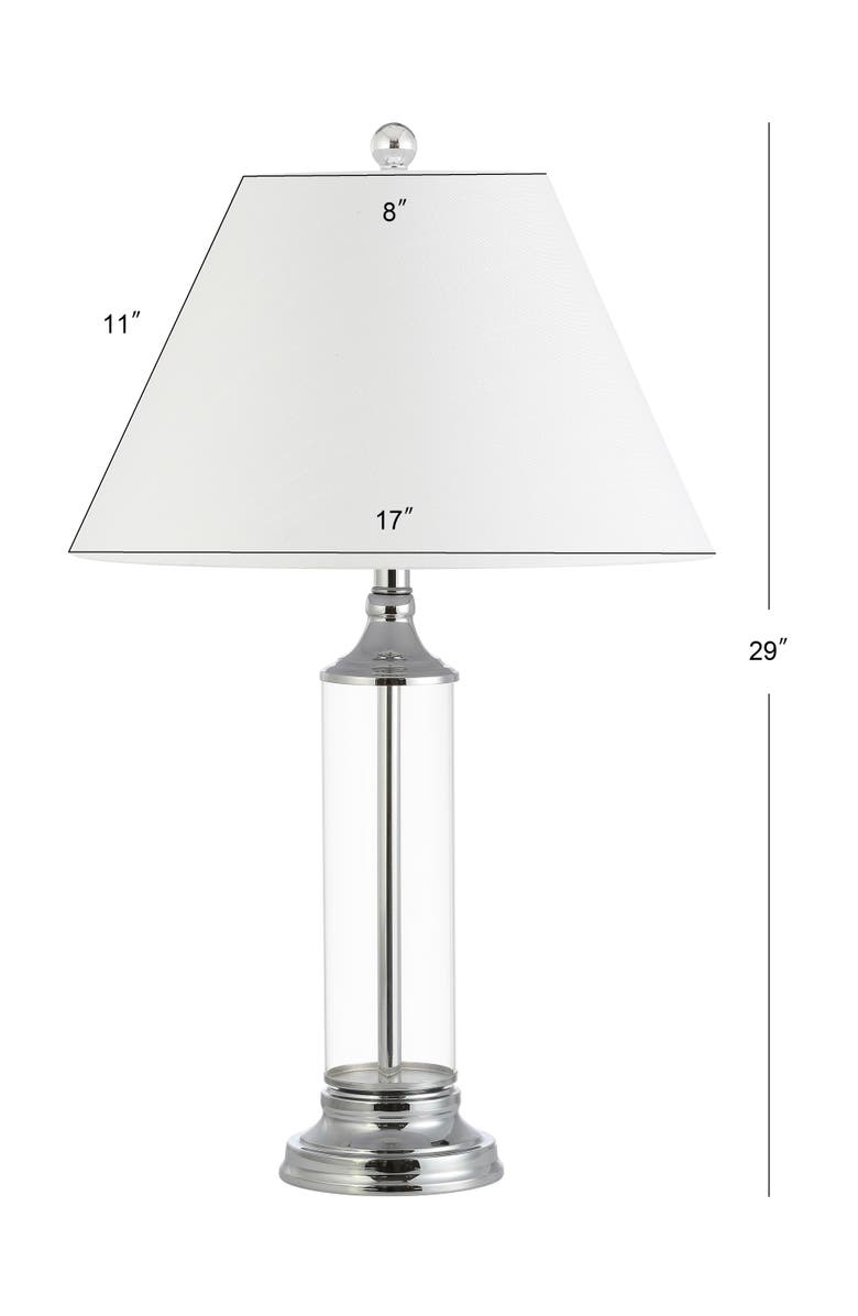 JONATHAN Y Astor 29" Glass LED Table Lamp, Alternate, color, Clear
