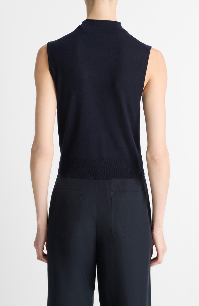 Vince Sleeveless Mock Neck Wool Blend Knit Top, Alternate, color, Coastal
