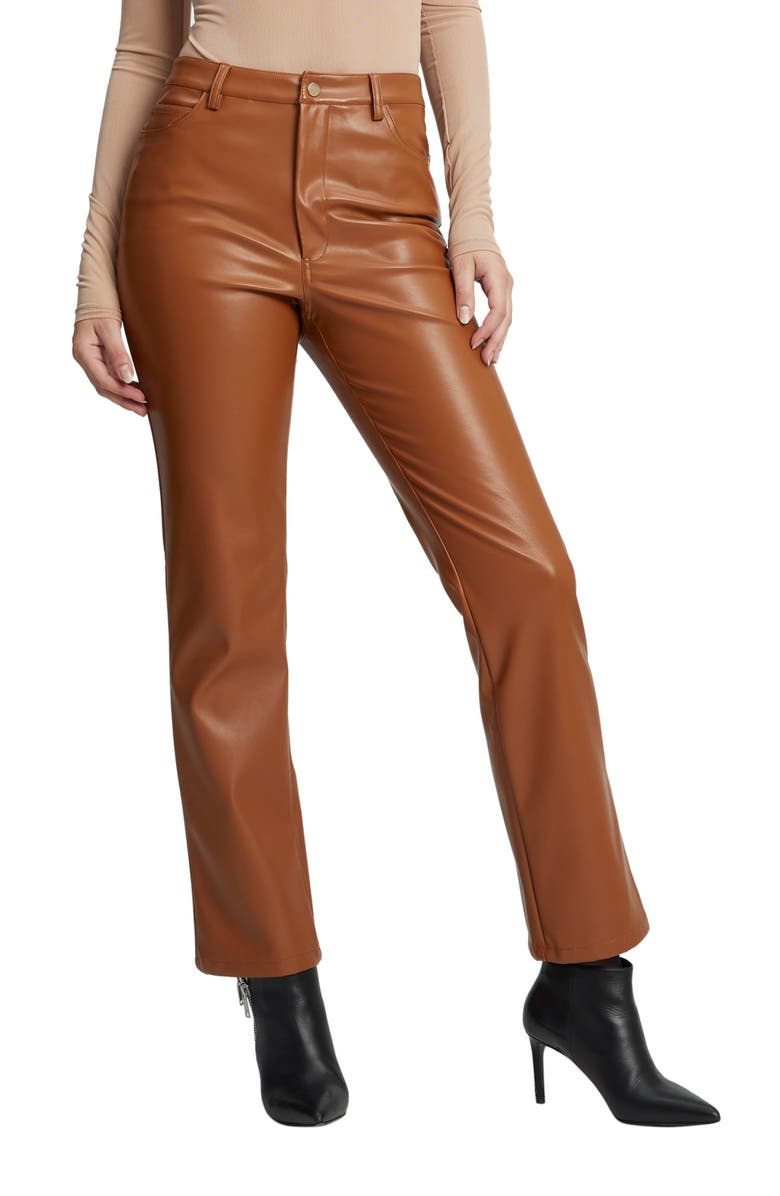 Bardot Alesi High Waist Straight Leg Faux Leather Pants, Main, color,