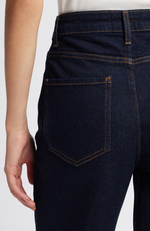 Rails Getty High Waist Cuffed Wide Leg Jeans In Blue