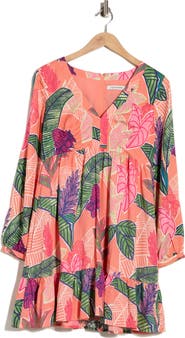 Tori Richard Garden Island Hana Long Sleeve Dress